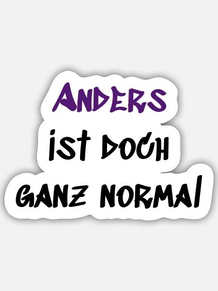 Anders ganz Normal - Sticker Größe S (10 x 10 cm) - Mattweiß