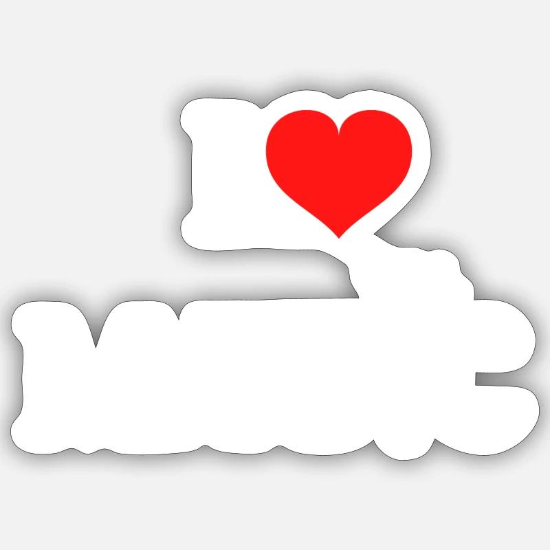 I Love Magic - Sticker taille S (10 x 10 cm) - blanc mat