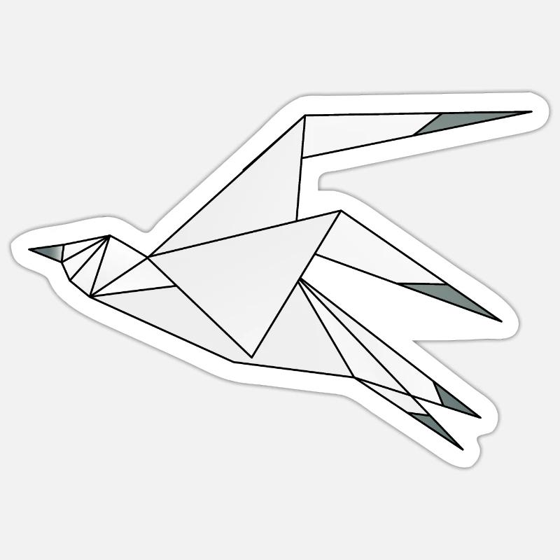 Mouette - Sticker taille S (10 x 10 cm) - blanc mat