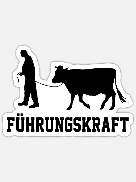 Führungskraft Acker Bauer Landleben Geschenk - Sticker Größe S (10 x 10 cm) - Mattweiß