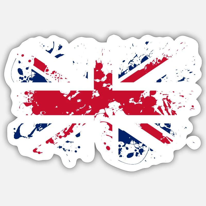 Drapeau anglais drapeau anglais Sticker taille S (10 x 10 cm)