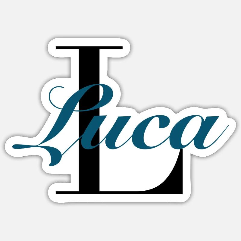 Name - Luca - Sticker Größe S (10 x 10 cm) - Mattweiß