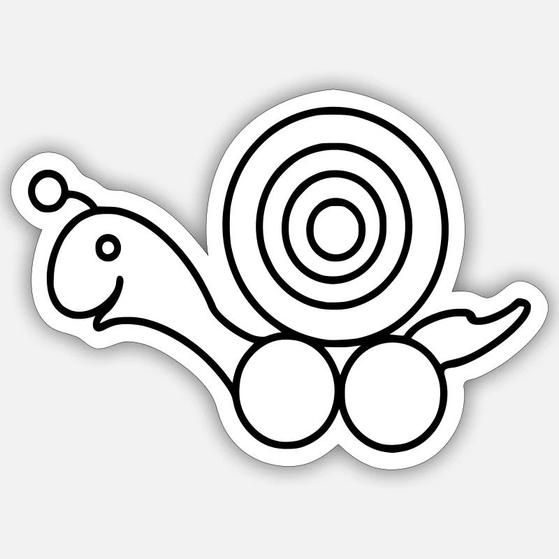 Schnecke Sticker Größe S (10 x 10 cm)