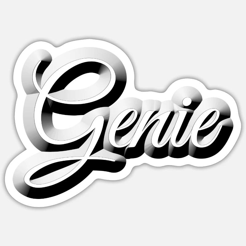 Nerd - GENIUS - Sticker size S (10 x 10 cm) - white matte