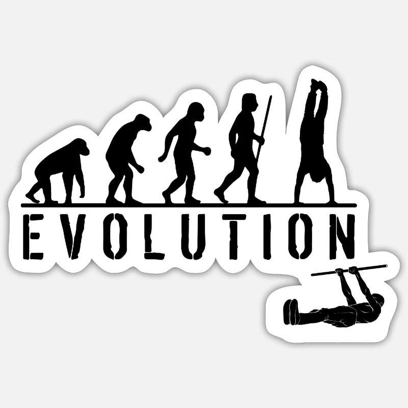 STREET WORKOUT LOGO - EVOLUTION Sticker Größe S (10 x 10 cm)