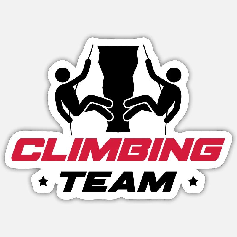 Mountaineer climbing - Sticker size S (10 x 10 cm) - white matte
