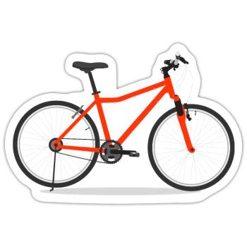 Bike bicycle e-bike - Sticker size S (10 x 10 cm) - white matte - Front