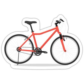 Mountain bike bicycle - Sticker size S (10 x 10 cm) - white matte - Front