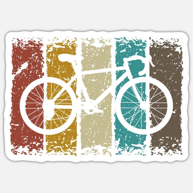 Vélo - Sticker taille S (10 x 10 cm) - blanc mat