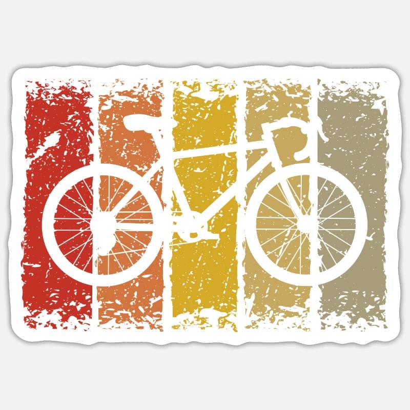 Fahrrad - Sticker Größe S (10 x 10 cm) - Mattweiß