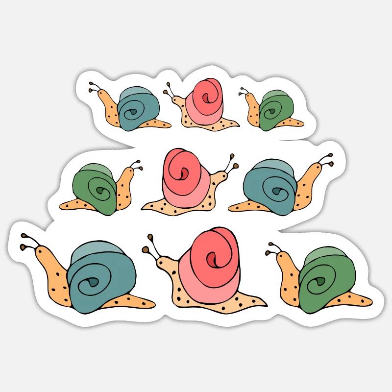 Snails Sticker size S (10 x 10 cm)