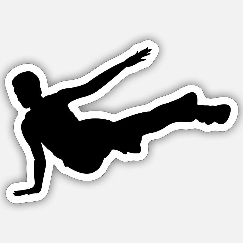 breakdancer - Sticker size S (10 x 10 cm) - white matte