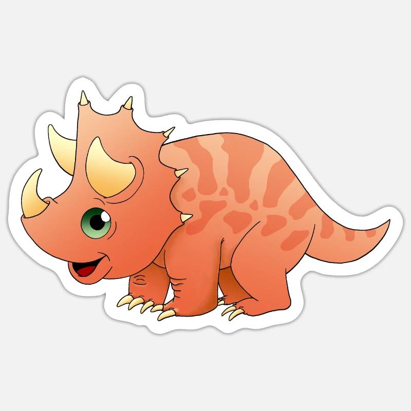 triceratops - Sticker size S (10 x 10 cm) - white matte