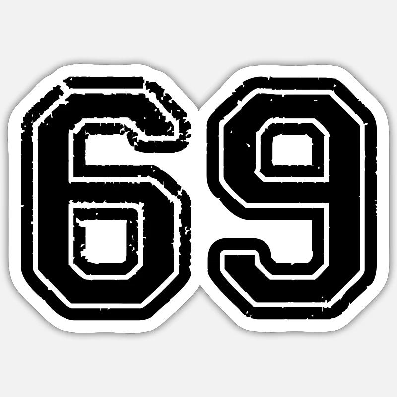 69 - Sticker taille S (10 x 10 cm) - blanc mat