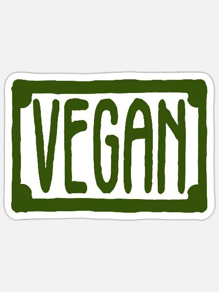 veganer Tierschützer - Sticker Größe S (10 x 10 cm) - Mattweiß