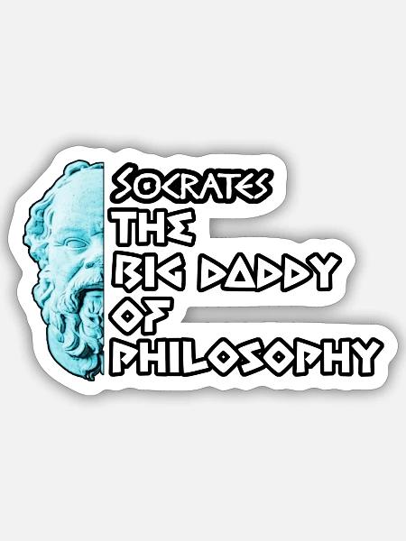 Papa der Philosophie - Sticker Größe S (10 x 10 cm) - Mattweiß
