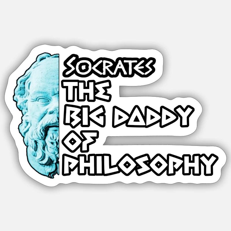 Daddy of philosophy - Sticker size S (10 x 10 cm) - white matte