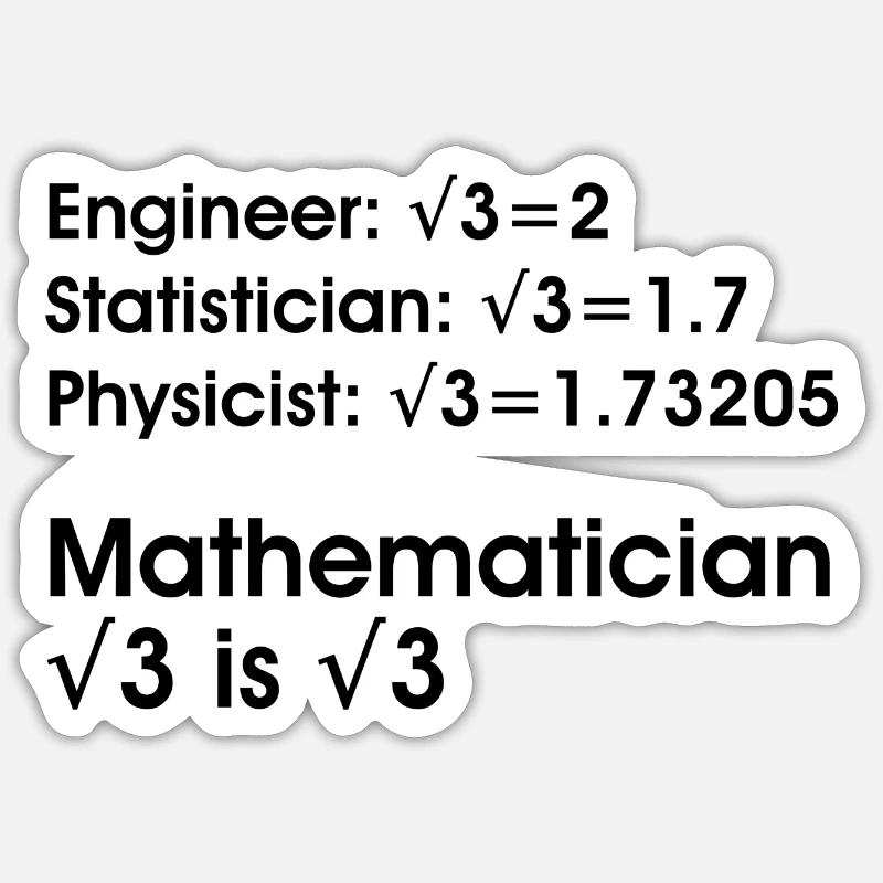 Math Teacher Sticker size S (10 x 10 cm)