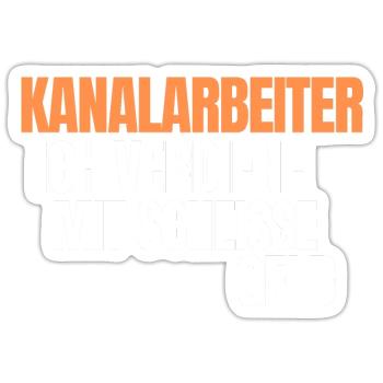 Kanalreiniger Abwasserspezialist Rohrreiniger - Sticker Größe S (10 x 10 cm) - Mattweiß - Vorne