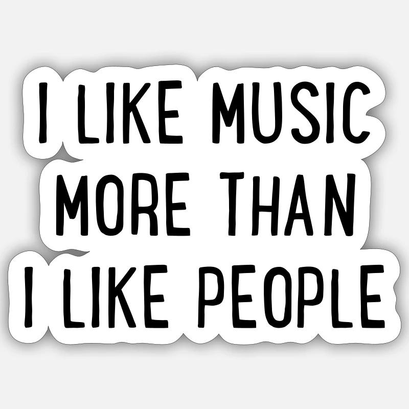 Music - Sticker size S (10 x 10 cm) - white matte