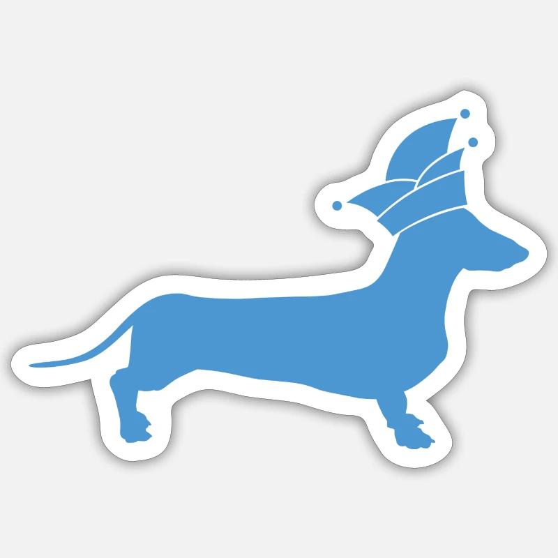 Dackel Alaaf Sticker Größe S (10 x 10 cm)