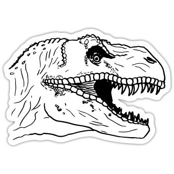 Tyrannosaurus Rex T-Rex - Sticker size S (10 x 10 cm) - white matte - Front