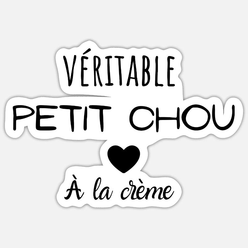 Véritable petit chou à la crème Sticker taille S (10 x 10 cm)