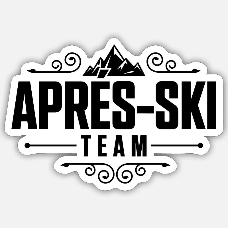 apres ski team Sticker size S (10 x 10 cm)