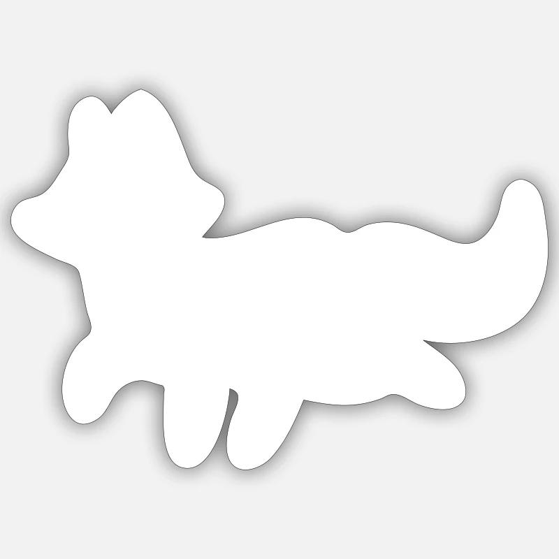 fuchs - Sticker Größe S (10 x 10 cm) - Mattweiß