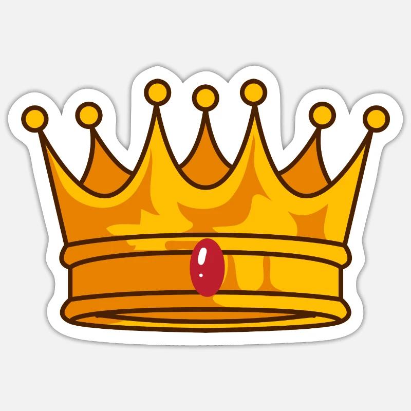 Couronne d’or - Sticker taille S (10 x 10 cm) - blanc mat