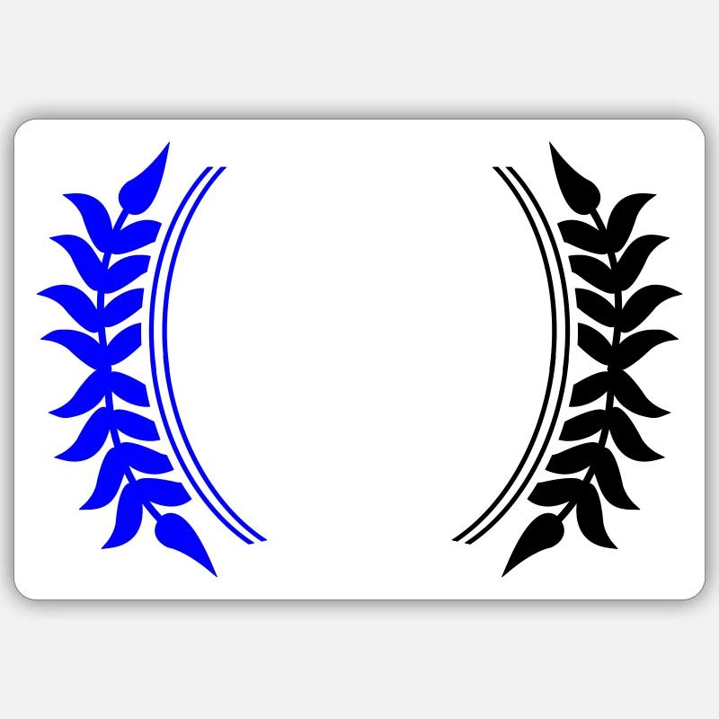 Wreath Symbol - Sticker size S (10 x 10 cm) - white matte