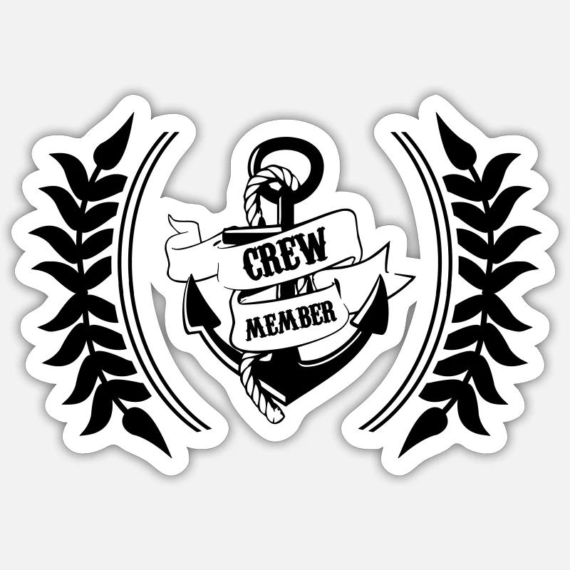 Armoiries des membres d’équipage d’Anker - Sticker taille S (10 x 10 cm) - blanc mat