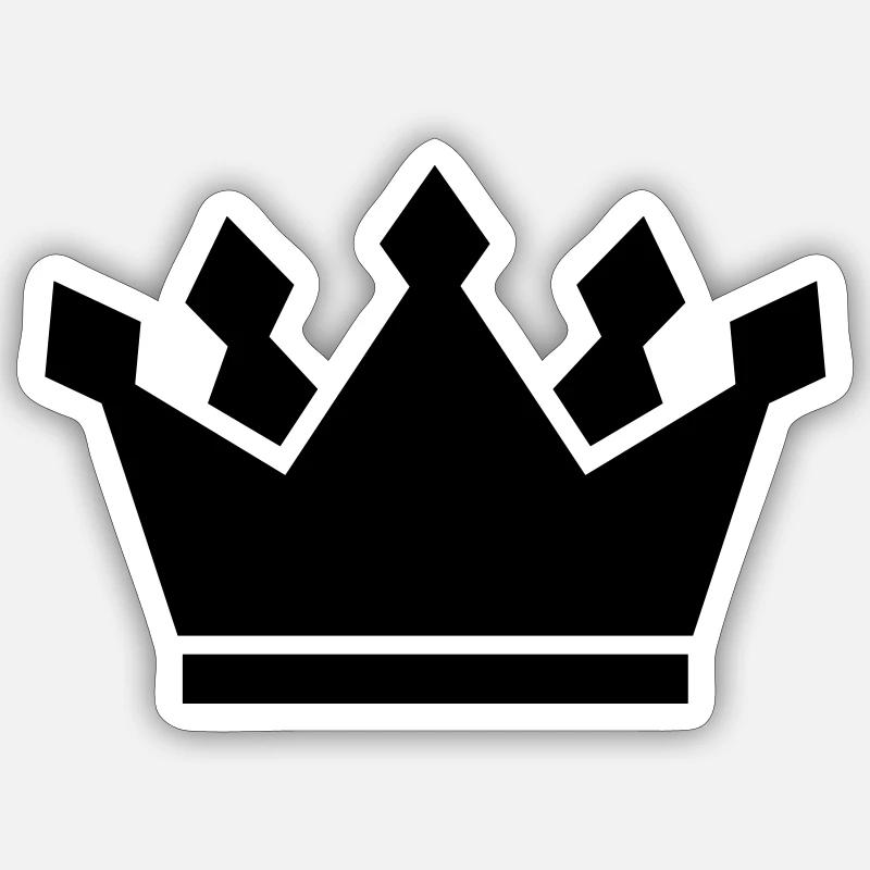 Crown symbol icon - Sticker size S (10 x 10 cm) - white matte