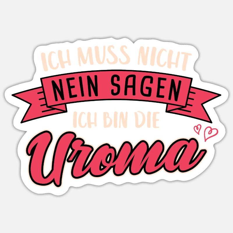 Ur Enkelkind Großmutter Omi Ur Oma - Sticker Größe S (10 x 10 cm) - Mattweiß