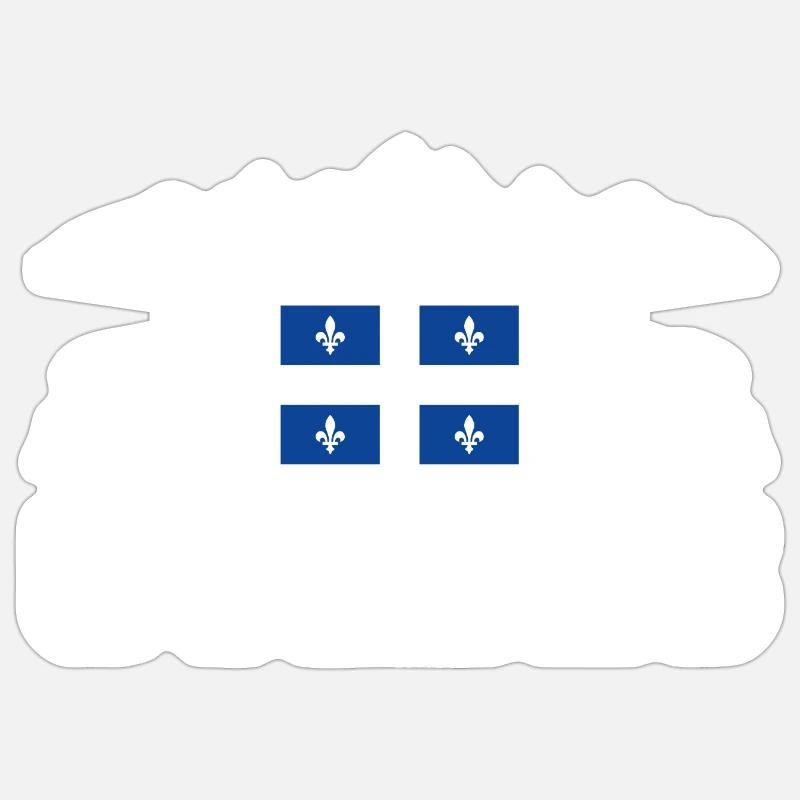 Quebec - Sticker size S (10 x 10 cm) - white matte