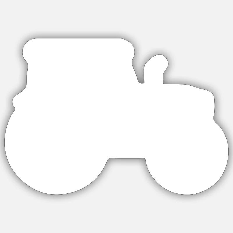 Traktor icon Silhouette - Sticker Größe S (10 x 10 cm) - Mattweiß