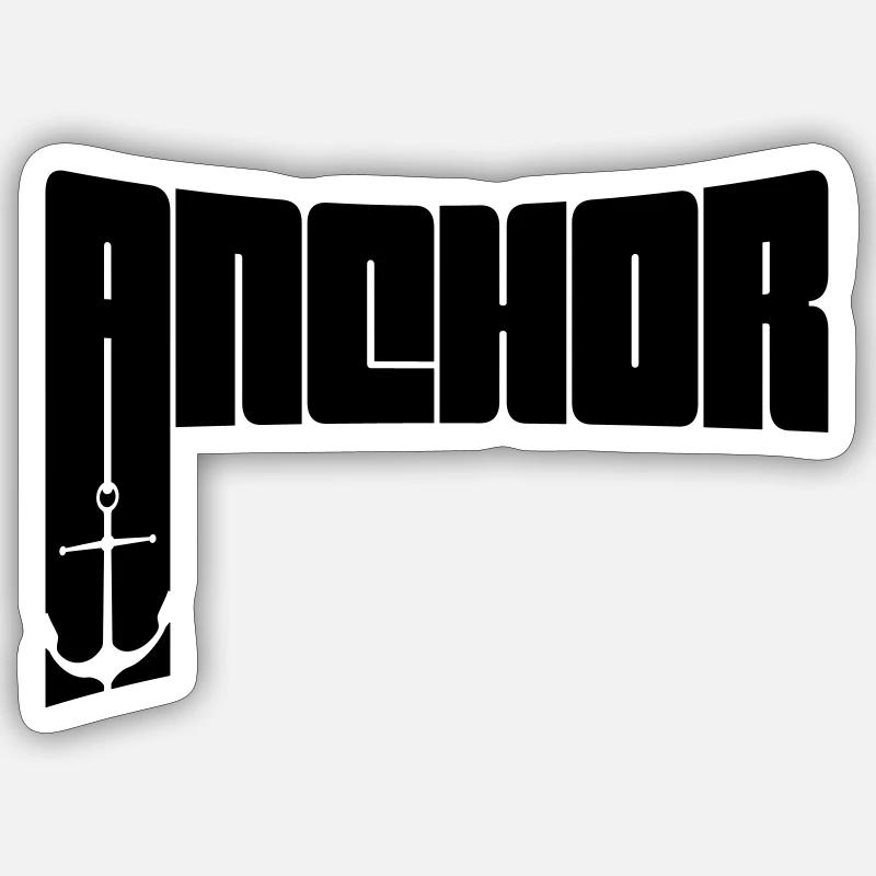 Text Anchor Crew Sticker Größe S (10 x 10 cm)