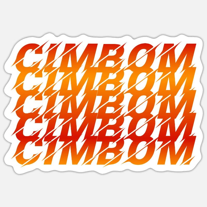 Cimbom - Sticker size S (10 x 10 cm) - white matte