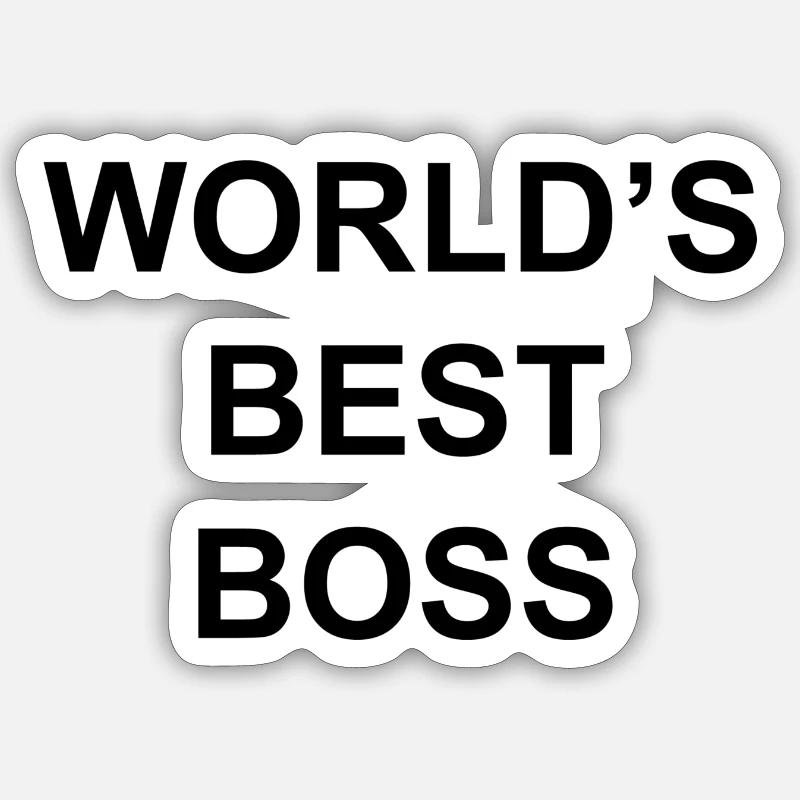 Der beste Chef der Welt - Sticker Größe S (10 x 10 cm) - Mattweiß