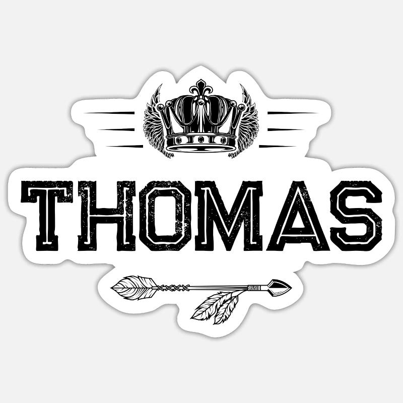 Thomas - Sticker Größe S (10 x 10 cm) - Mattweiß