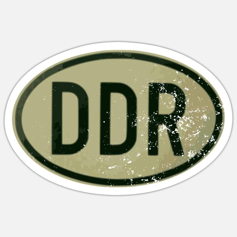 GDR - Retro - Ostalgie - Sticker size S (10 x 10 cm) - white matte