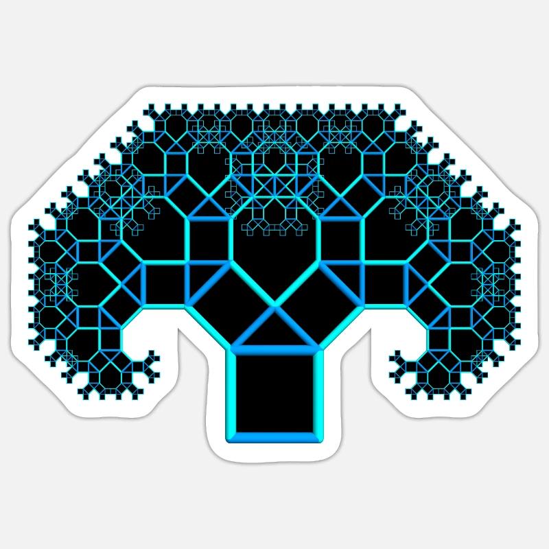 mon arbre de Pythagore Sticker taille S (10 x 10 cm)
