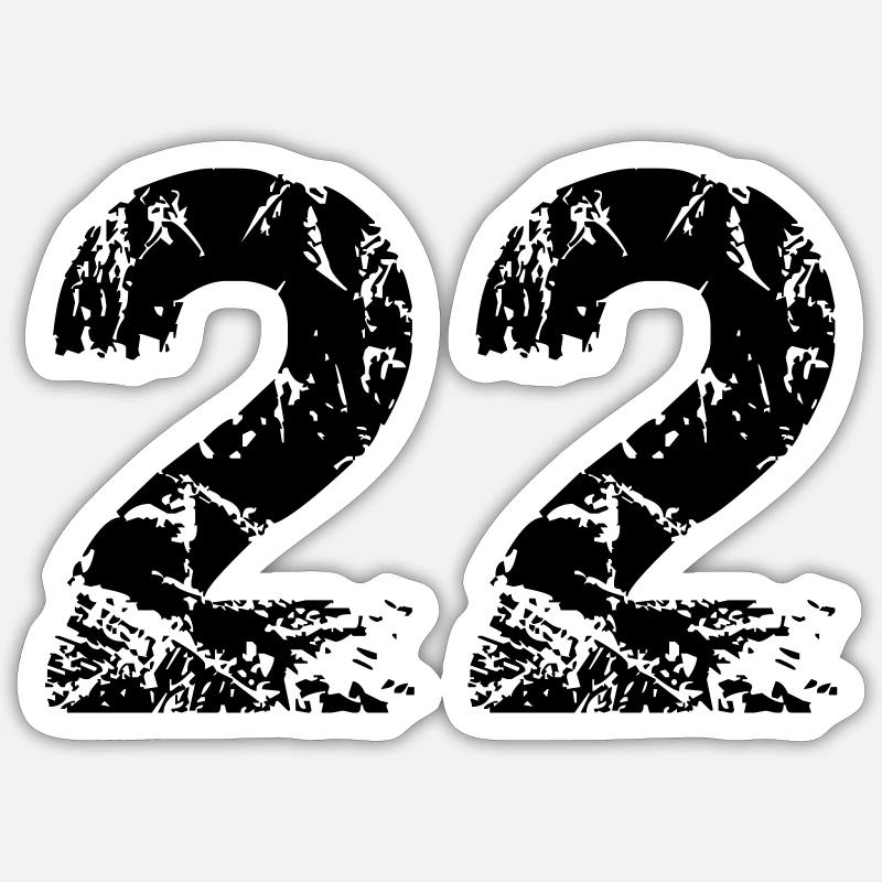 22 - Sticker size S (10 x 10 cm) - white matte