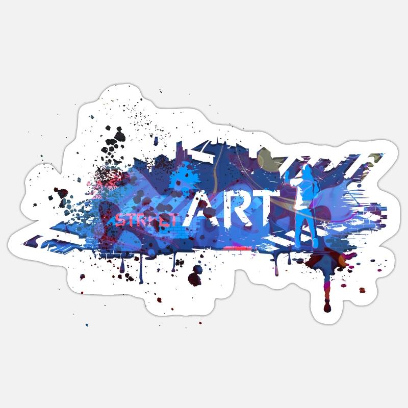 Graffiti Spray - Sticker taille S (10 x 10 cm) - blanc mat