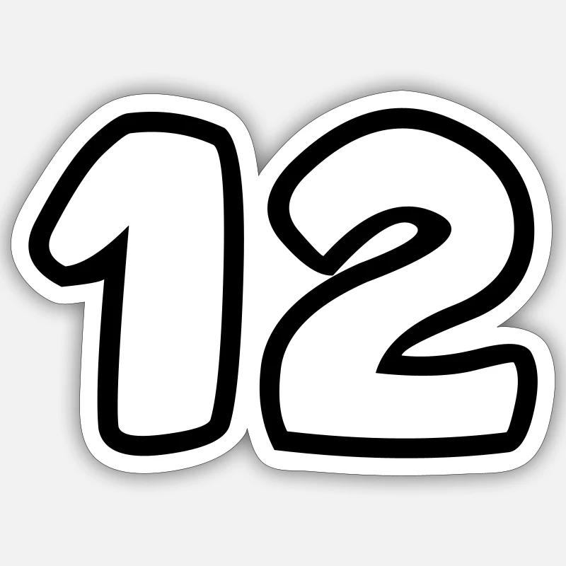 12 - Sticker taille S (10 x 10 cm) - blanc mat