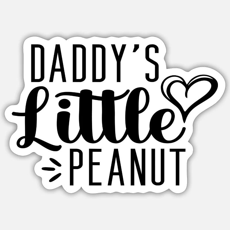 Daddy's little Peanut - Sticker size S (10 x 10 cm) - white matte