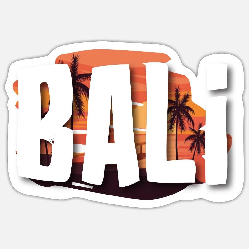 Bali - Sticker size S (10 x 10 cm) - white matte