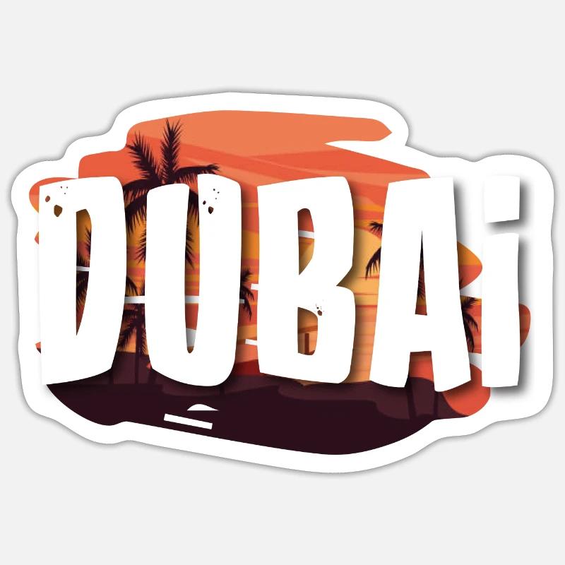 Dubai - Sticker size S (10 x 10 cm) - white matte