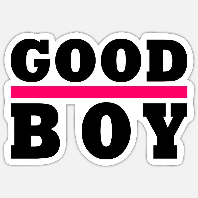 Good boy - Sticker taille S (10 x 10 cm) - blanc mat