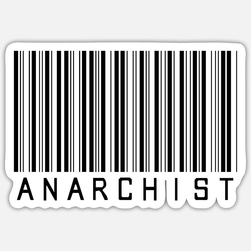 Anarchist Barcode - Sticker size S (10 x 10 cm) - white matte